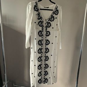Boho embroidered maxi dress
